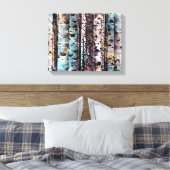 Rustikale Aquamarine und graue Birkenholzmalerei Leinwanddruck (Insitu (Schlafzimmer))