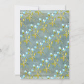 Rustikale Aquamarine Wasserfarben Kunst, Dichtung  Einladung (Rückseite)