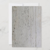 Rustikale Aquarell-Blätter auf Holzmonogramm Hochz Einladung (Rückseite)