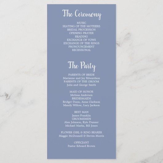 Rustikale Aquarell Blätter Foto Hochzeit Programm (Rückseite)