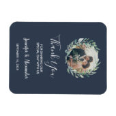 Rustikale Aquarell Blätter Foto Vielen Dank für Ih Magnet (Horizontal)