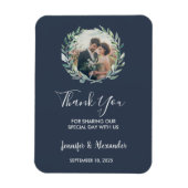 Rustikale Aquarell Blätter Foto Vielen Dank für Ih Magnet (Vertikal)