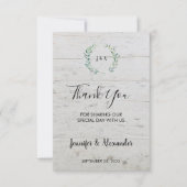 Rustikale Aquarell Blätter Holz Danke für Ihre Hoc Einladung (Vorderseite)