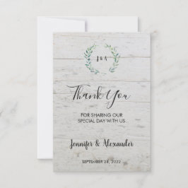 Rustikale Aquarell Blätter Holz Danke für Ihre Hoc Einladung