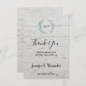 Rustikale Aquarell Blätter Holz Danke für Ihre Hoc Einladung (Vorne/Hinten)