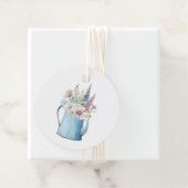Rustikale Aquarell Blue Coffee Pot Blume Geschenkanhänger (Beispiel)