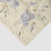 rustikale Aquarell-Blume auf Imitat-Leinen Seidenpapier (Ausschnitt)