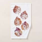 Rustikale Aquarell-Kunst mit herbstlichen Blättern Badhandtuch Set (Handtuch)