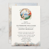 Rustikale Aquarell spielerischer Fuchs Hochzeit Ei (Vorne/Hinten)