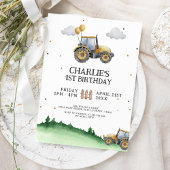 Rustikale Aquarellbahn Geburtstagsparty Einladung