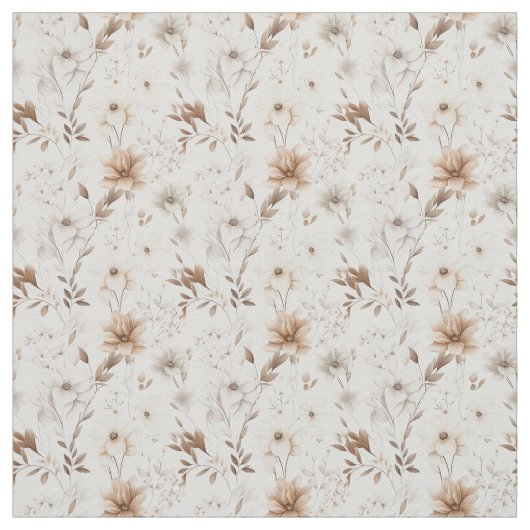 Rustikale Aquarellbahn in Beige Stoff (Muster)