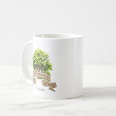 Rustikale Aquarellbaum-Wiedersehen Kaffeetasse (Vorderseite Links)
