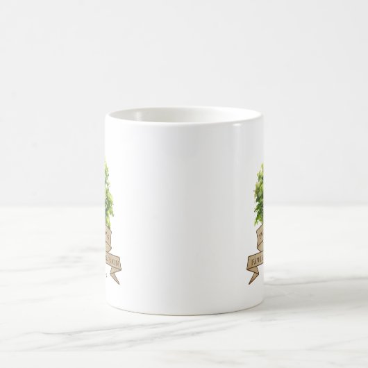 Rustikale Aquarellbaum-Wiedersehen Kaffeetasse (Mittel)