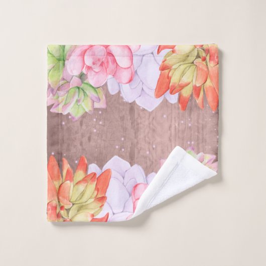 Rustikale Aquarellbilder Badhandtuch Set (Waschlappen)