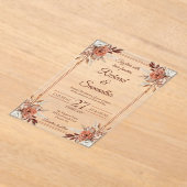 Rustikale Aquarellbilder Boho Hochzeit Acryleinladungen (Ablage )