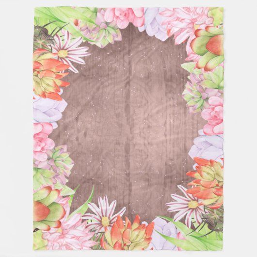 Rustikale Aquarellbilder Fleecedecke (Vorderseite)