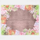 Rustikale Aquarellbilder Fleecedecke (Vorderseite (Horizontal))