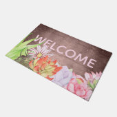 Rustikale Aquarellbilder Fußmatte (Schrägansicht)