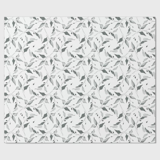 Rustikale Aquarellbilder Geschenkpapier (Flach)