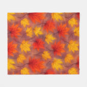 Rustikale Aquarellbilder - Herbstblätter Fleecedecke (Vorderseite (Horizontal))