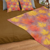 Rustikale Aquarellbilder - Herbstblätter Sherpadecke