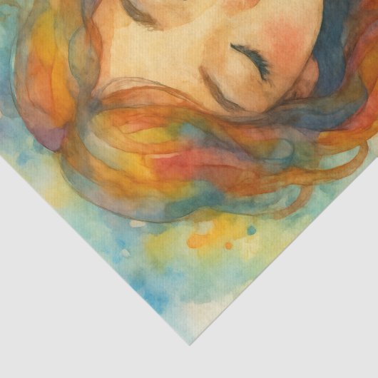 Rustikale Aquarellbilder hübsch Girl Trendy Seidenpapier (Ausschnitt)