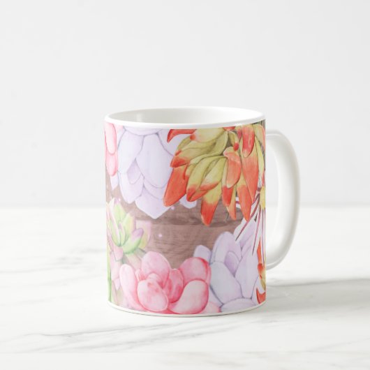 Rustikale Aquarellbilder Kaffeetasse (VorderseiteRechts)