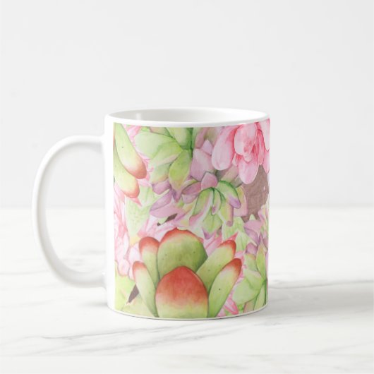 Rustikale Aquarellbilder Kaffeetasse (Links)