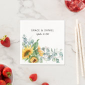 Rustikale Aquarellblume Eukalyptus Grüne Serviette (Beispiel)