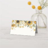 Rustikale Aquarellblume Florals Platzkarte (Rückseite)