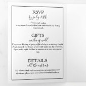 Rustikale Aquarellblume Hochzeit im Herbst Tri-Fal Dreifach Gefaltete Einladung (Innen Erste Seite)