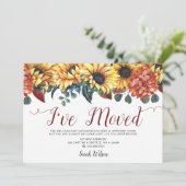 Rustikale Aquarellblume Ich habe mich bewegend Ankündigung (Stehend Vorderseite)