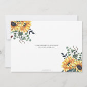 Rustikale Aquarellblume Ich habe mich bewegend Ankündigung (Rückseite)