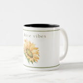 Rustikale Aquarellblume Typografie Zweifarbige Tasse (VorderseiteRechts)