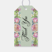 Rustikale Aquarellblume Vielen Dank für Ihre Gesch Geschenkanhänger (Rückseite)