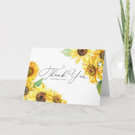 Rustikale Aquarellblumen Blumenzwiebeln Dankeskarte