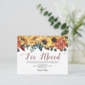 Rustikale Aquarellblumen, die ich bewegte Ankündigungspostkarte (Stehend Vorderseite)