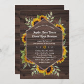 Rustikale Aquarellblumen Einladung (Vorne/Hinten)