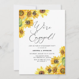 Rustikale Aquarellblumen-Engagement-Partei Einladung