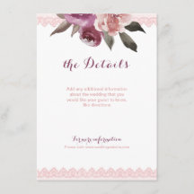 Rustikale Aquarellblumen Hochzeitsdetails