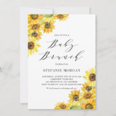 Rustikale Aquarellblumen Kinderdusche Brunch Einladung (Vorderseite)