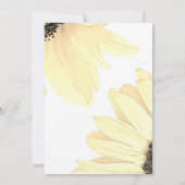 Rustikale Aquarellblumen Minimalistische Hochzeit Einladung (Rückseite)