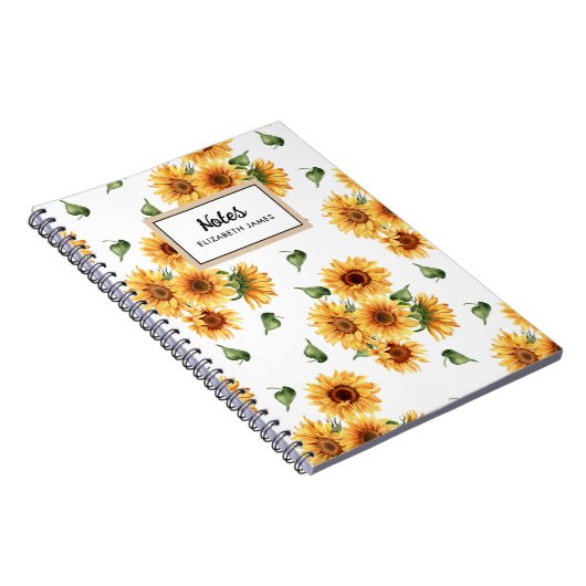 Rustikale Aquarellblumen Muster Notizblock (Rechte Seite)