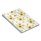 Rustikale Aquarellblumen Muster Notizblock (Rechte Seite)