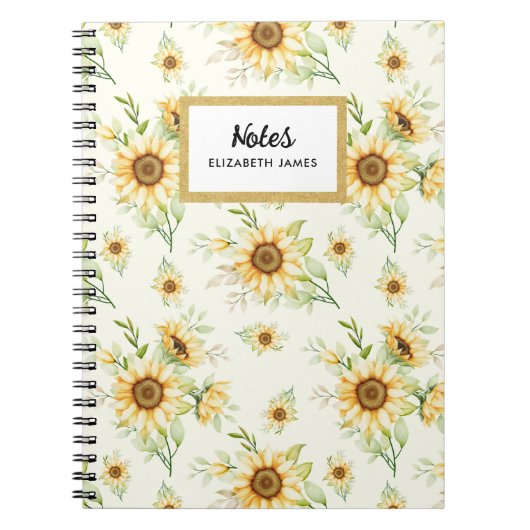 Rustikale Aquarellblumen Muster Notizblock (Vorderseite)