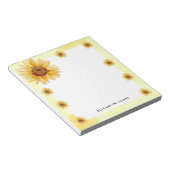 Rustikale Aquarellblumen Personalisiert Notizblock (angewinkelt)
