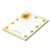 Rustikale Aquarellblumen Personalisiert Notizblock (Rotiert)