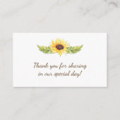 Rustikale Aquarellblumen Platzkarten (Rückseite)