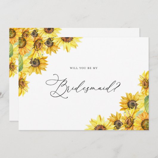 Rustikale Aquarellblumen sind meine Brautjungfrau (Vorne/Hinten)