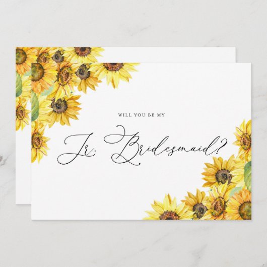 Rustikale Aquarellblumen sind meine Jr-Bridmaid (Vorne/Hinten)